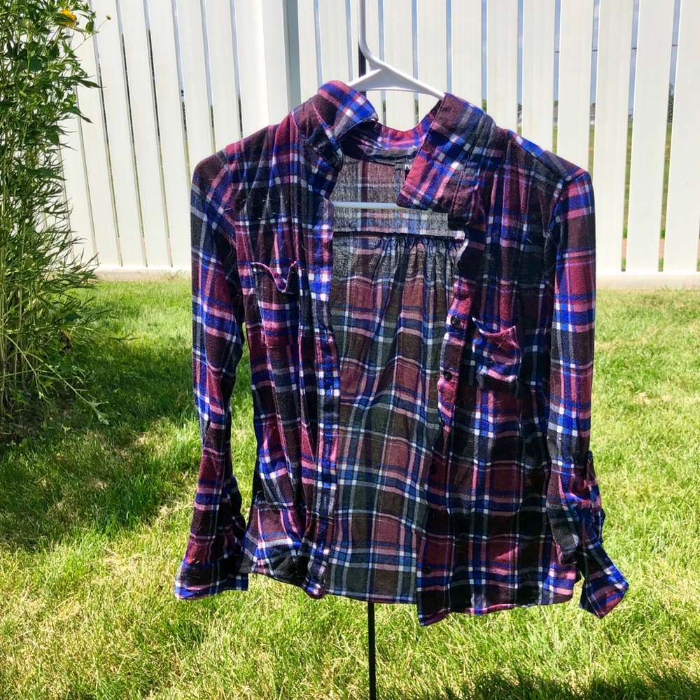 Purple and Blue-Plaid-Flannel